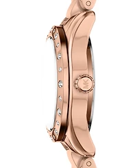 Michael Kors Women's Lexington Three-Hand Rose Gold-Tone Stainless Steel Watch and Jewelry Set, 26mm