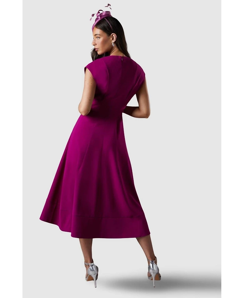 Coast Women's Belted Crepe V-Neck Midi Dress