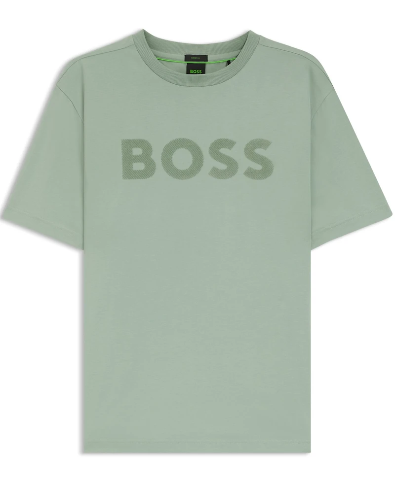 Boss by Hugo Men's Stretch Cotton Tonal Logo Relaxed-Fit T-Shirt