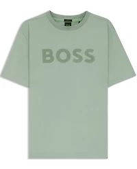Boss by Hugo Men's Stretch Cotton Tonal Logo Relaxed-Fit T-Shirt
