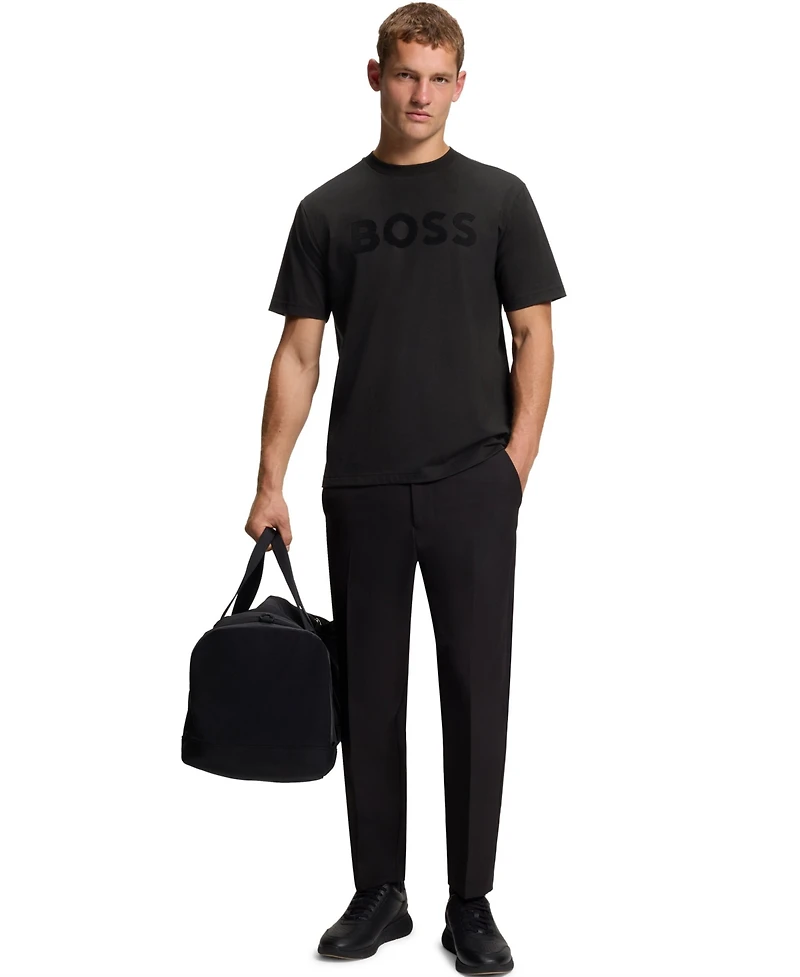 Boss by Hugo Men's Stretch Cotton Tonal Logo Relaxed-Fit T-Shirt