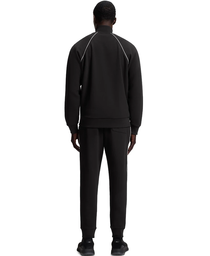 Boss by Hugo Boss Men's Contrast Piping Cotton-Blend Sweatshirt