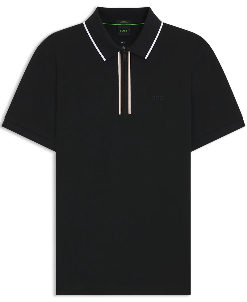 Boss by Hugo Boss Men's Moisture-Wicking Stretch Cotton Slim-Fit Polo Shirt