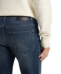 Boss by Hugo Men's Blue Comfort-Stretch Denim Maine Regular-Fit Jeans