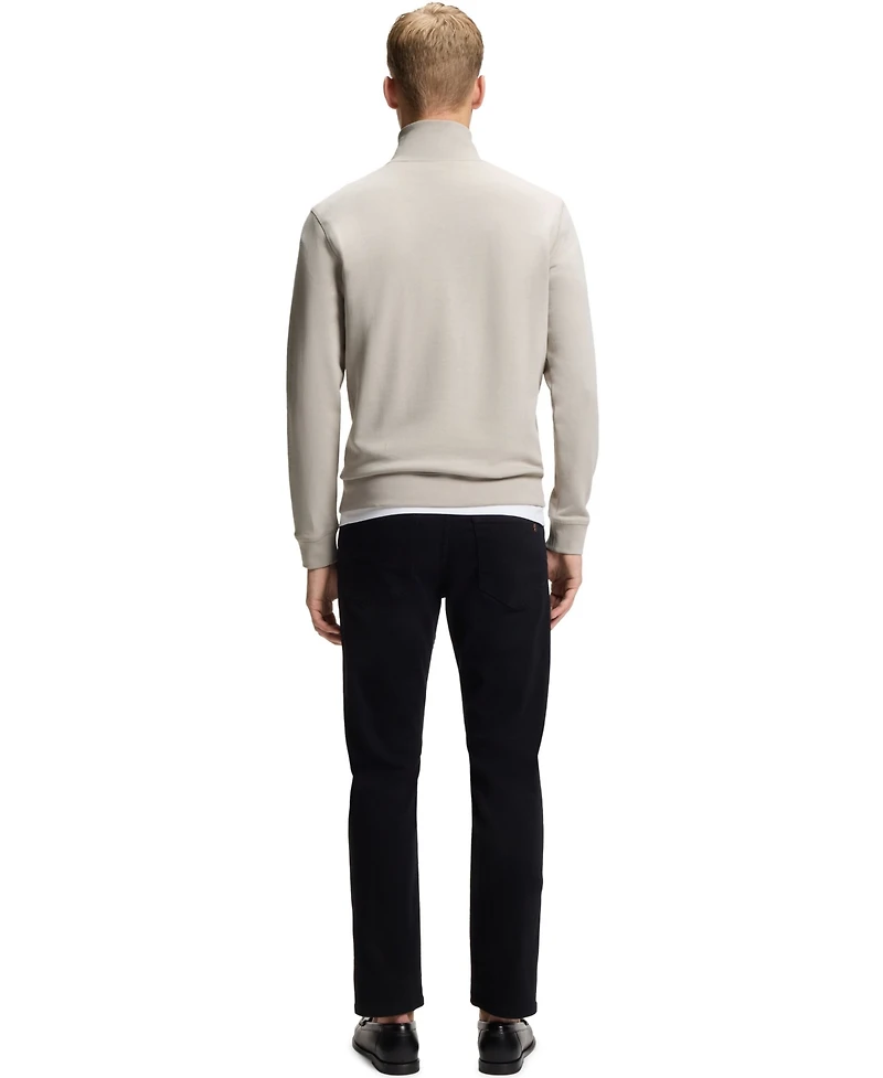 Boss by Hugo Men's Logo Patch Zip-Neck Sweatshirt