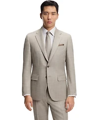Boss by Hugo Boss Men's Two-Piece Slim-Fit Patterned Wool-Silk Blend Suit