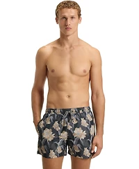 Boss by Hugo Men's Logo Detail Floral-Print Swim Shorts