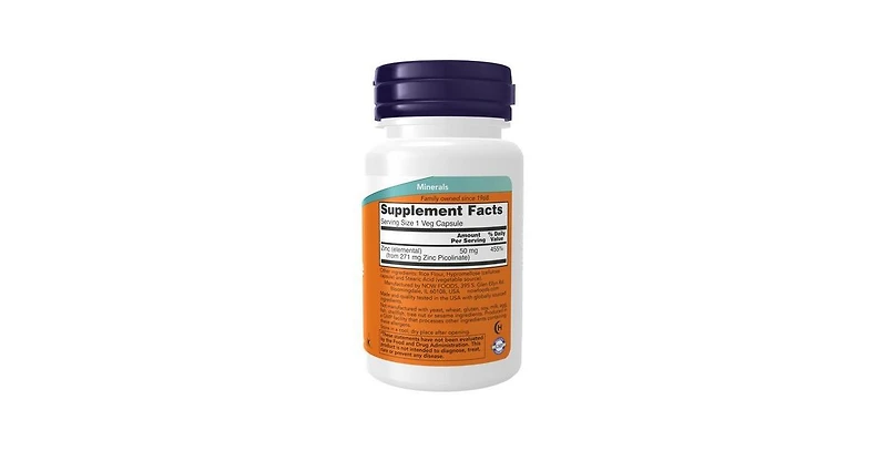 Now Foods Zinc Picolinate ,50 mg ,30 VegCaps