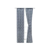 Ellis Curtain Athens Printed Tile Design on a Ground 3" Rod Pocket Premium Tailored Pairs