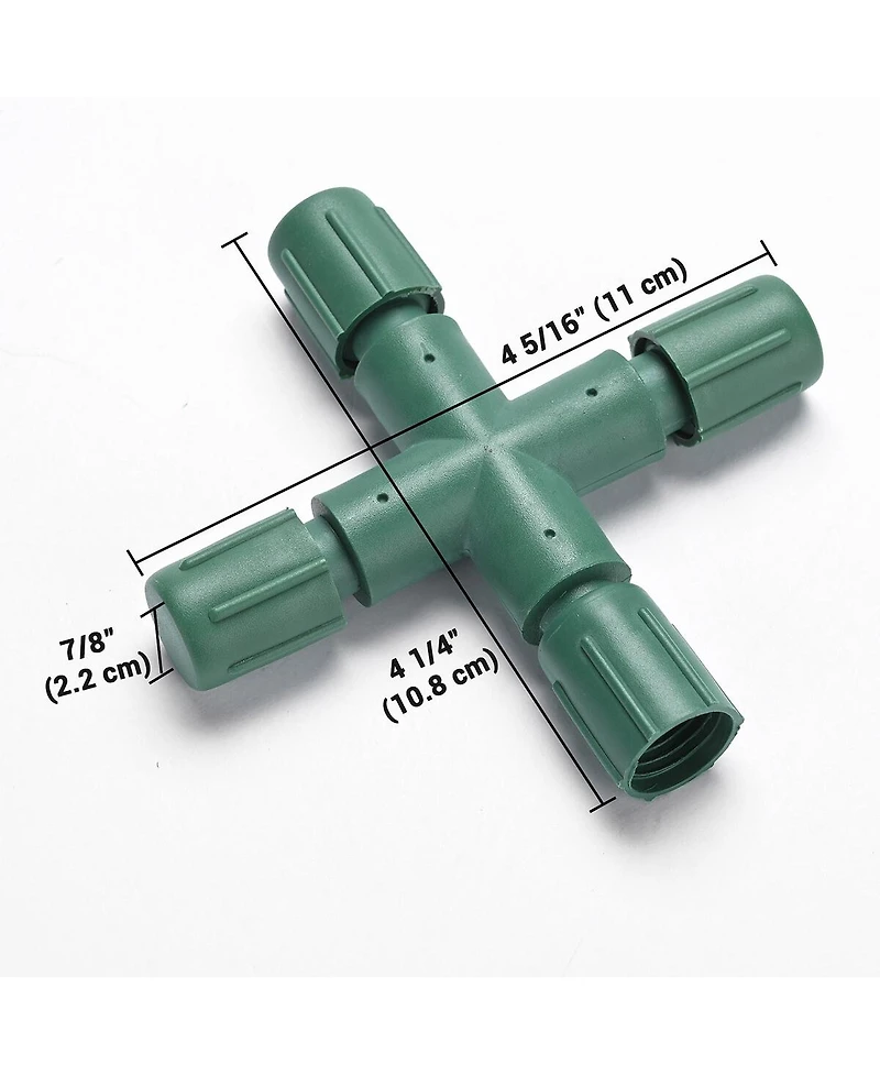 DELight 10Pcs IP65 Waterproof Wire Connectors 4 Way X-Shape for Outdoor Lights