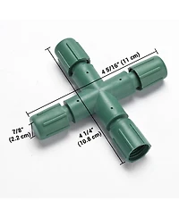 DELight 10Pcs IP65 Waterproof Wire Connectors 4 Way X-Shape for Outdoor Lights