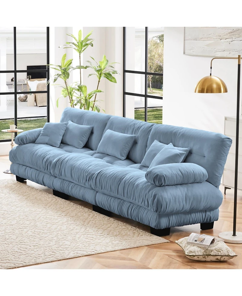 Streamdale Furniture Streamdale 3-Seater Chenille Sectional Sofa - Deep Seat, Soft Comfy Upholstered Furniture