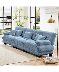 Streamdale Furniture Streamdale 3-Seater Chenille Sectional Sofa - Deep Seat, Soft Comfy Upholstered Furniture