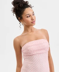 B Darlin Juniors' Embellished Straight-Neck Strapless Gown