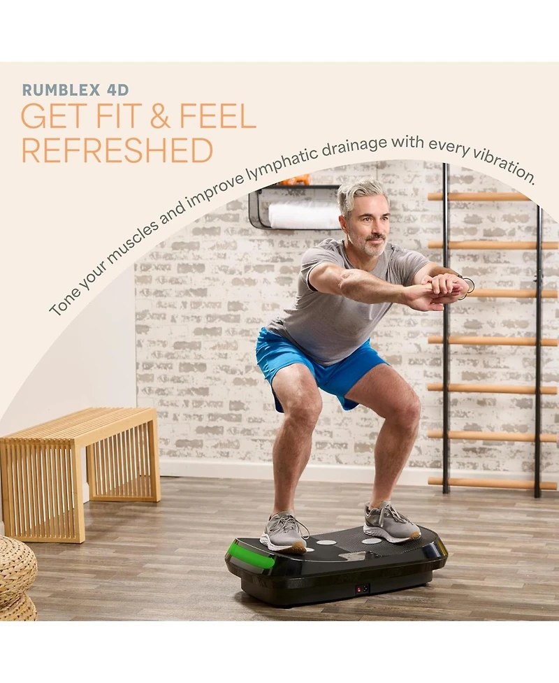 LifePro Rumblex 4D Vibration Plate – Triple Motor, 3D/4D Vibration for Whole Body Fitness at Home