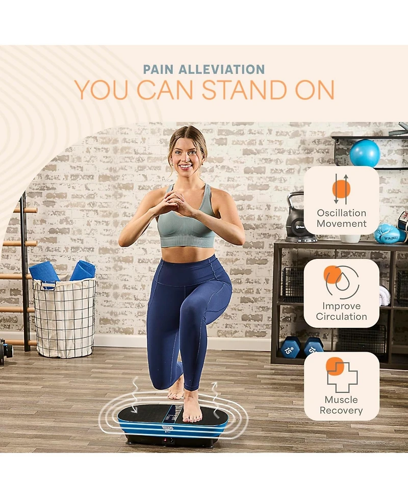 Lifepro Vibration Plate Exercise Machine with Footpad Pulse Technology – 99 Speeds, 9 Programs, Remote & Resistance Bands – Max Weight 2