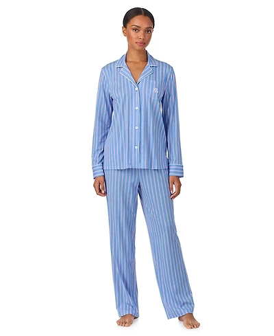 Lauren Ralph Women's Long-Sleeve Top and Pajama Pants, 2-Piece Set