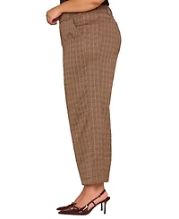 Democracy Plus Plaid Wide-Leg Pants