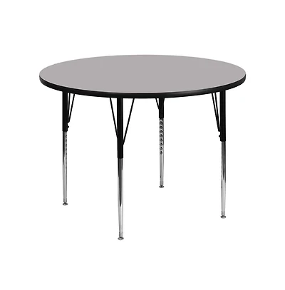 Emma+Oliver 48" Round Laminate Adjustable Activity Table
