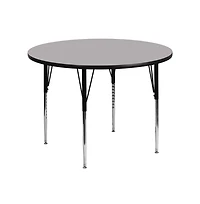 Emma+Oliver 48" Round Laminate Adjustable Activity Table
