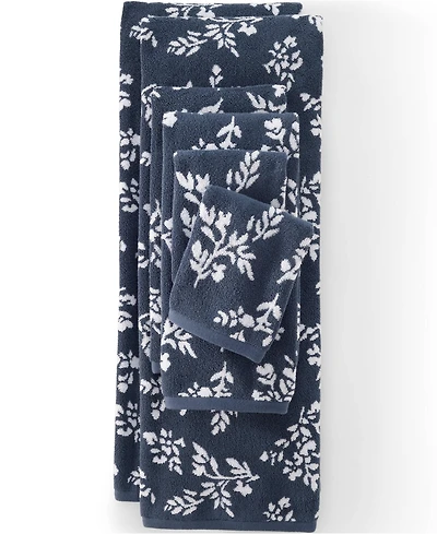 Lands' End Cotton Jacquard 6-Piece Bath Towel Set
