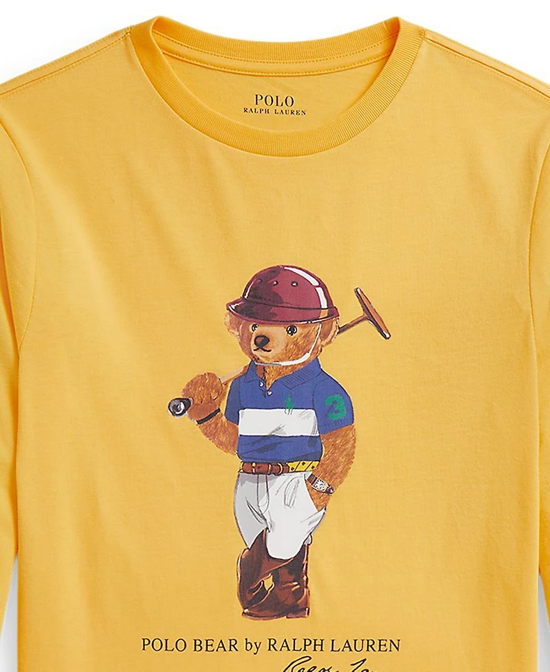 Polo Ralph Lauren Boys 8-20 Bear Cotton Long-Sleeve Tee