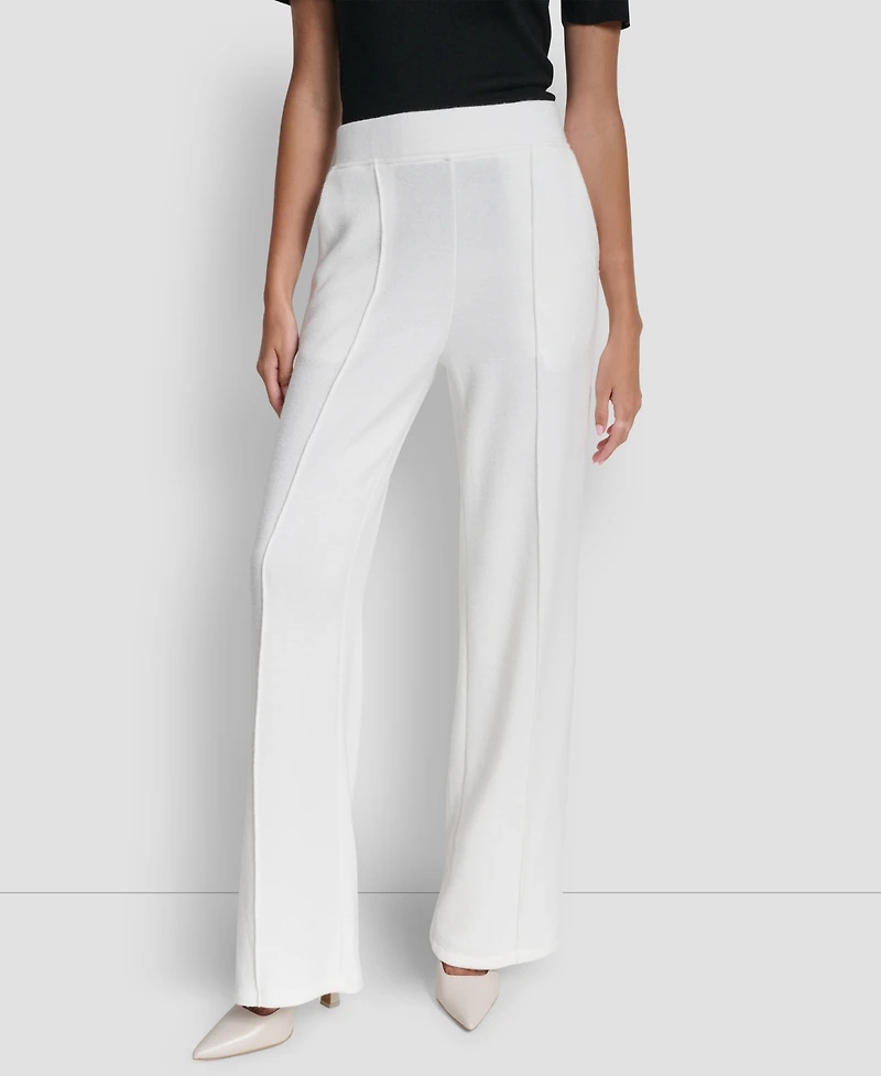 Dkny Women's Knit Pull-On Wide-Leg Pants