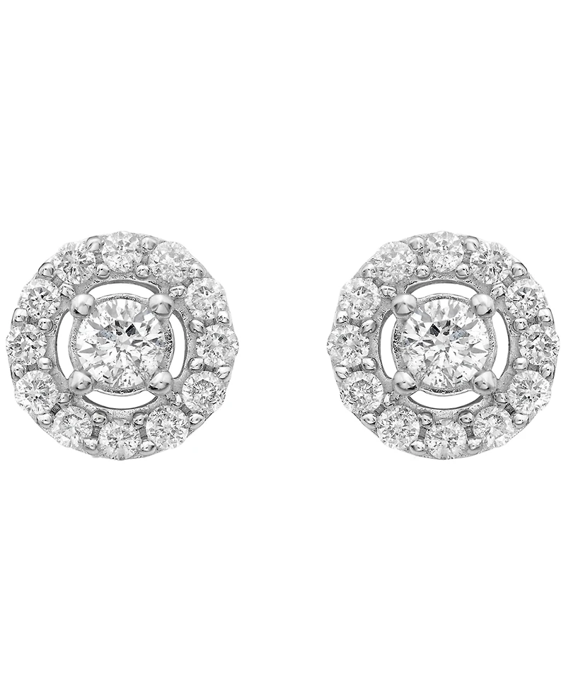 Macy's White Diamond Earrings (1/2 ct. t.w.) in 10k White Gold