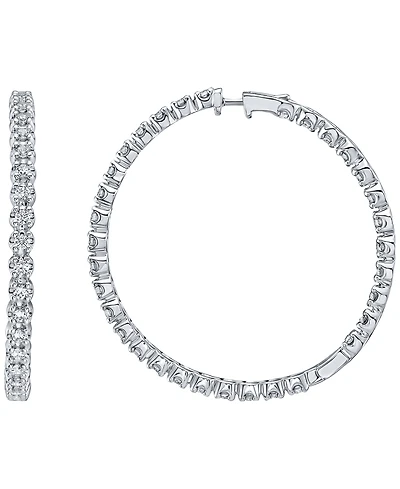 Macy's White Diamond Earrings (2 ct. t.w.) in 10k White Gold