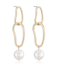 Ettika Mara Dangle Cultivated Pearl Earrings