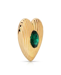 Ettika Emerald Heart Brooch