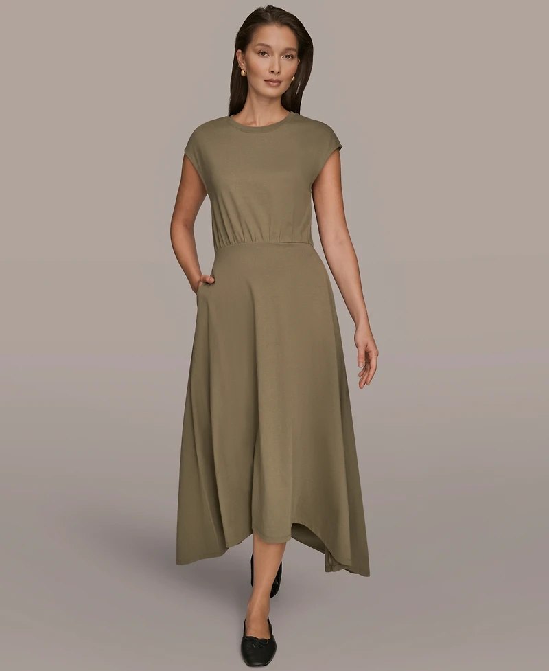 Donna Karan Weekend Women's Cap Sleeve Crewneck Dress