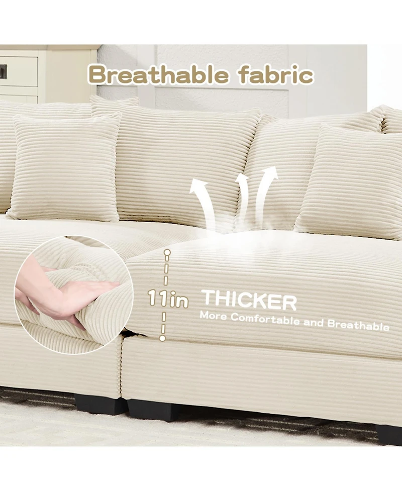 Streamdale Furniture Oversized Cloud Modular Sectional Couch