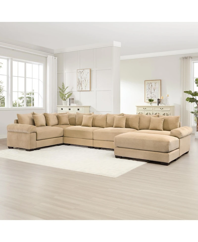 Streamdale Oversized Cloud Modular Sectional Couch with Ottoman