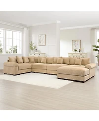 Streamdale Oversized Cloud Modular Sectional Couch with Ottoman
