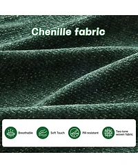 Streamdale Furniture Streamdale Cloud Sectional Couch - Premium Chenille, Tufted, High-Density Foam, Green