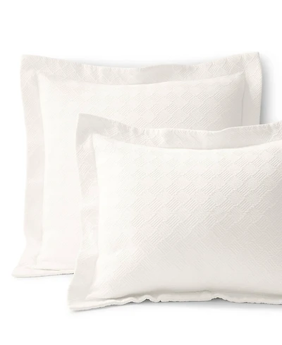 Lands' End Basketweave Cotton Matelasse Pillow Sham