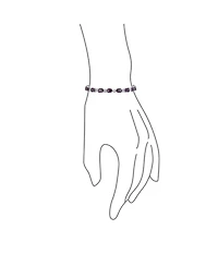 Bling Jewelry Alternating Oval Shape Purple Cz Cubic Zirconia Tennis Bracelet Silver Plated 7 Inch