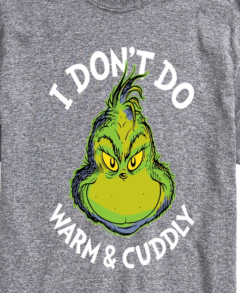 Airwaves Men's The Grinch I Don't Do Warm And Cuddly Graphic T-Shirt