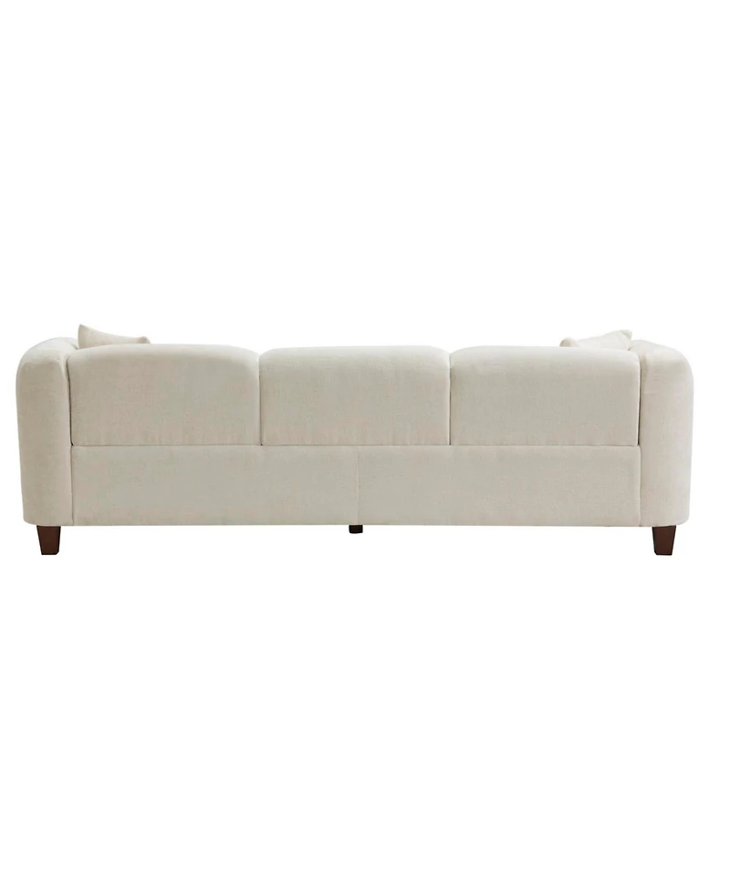 Streamdale Silo 87 in. 3 Seater Modern Upholstered Chenille Sofa, Beige