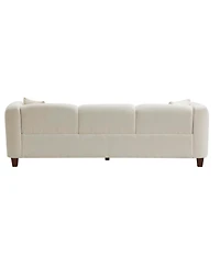Streamdale Silo 87 in. 3 Seater Modern Upholstered Chenille Sofa, Beige