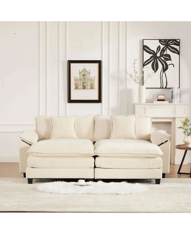 Streamdale Furniture Cloud Couch: Ultimate Comfort Chenille Sofa with Ergonomic Support
