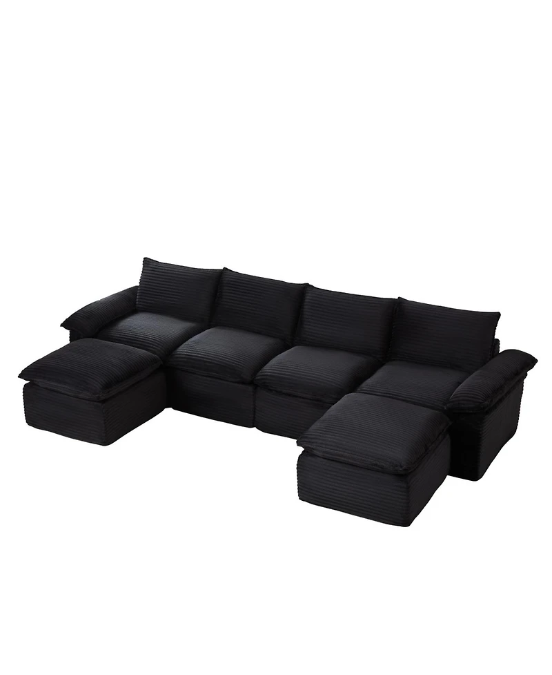 Streamdale Furniture Streamdale Modern corduroy cloud sofa