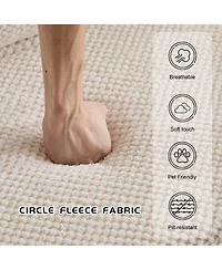 Streamdale Furniture Streamdale Compression Sofa, Convertible Floor Sofa Bed, Modern Oversized Loveseat, White