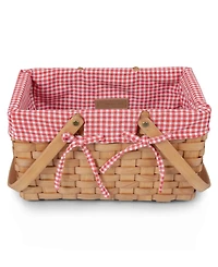 Picnic Time Farmhouse Basket with Gourmet Gift Pack, 7-Pieces