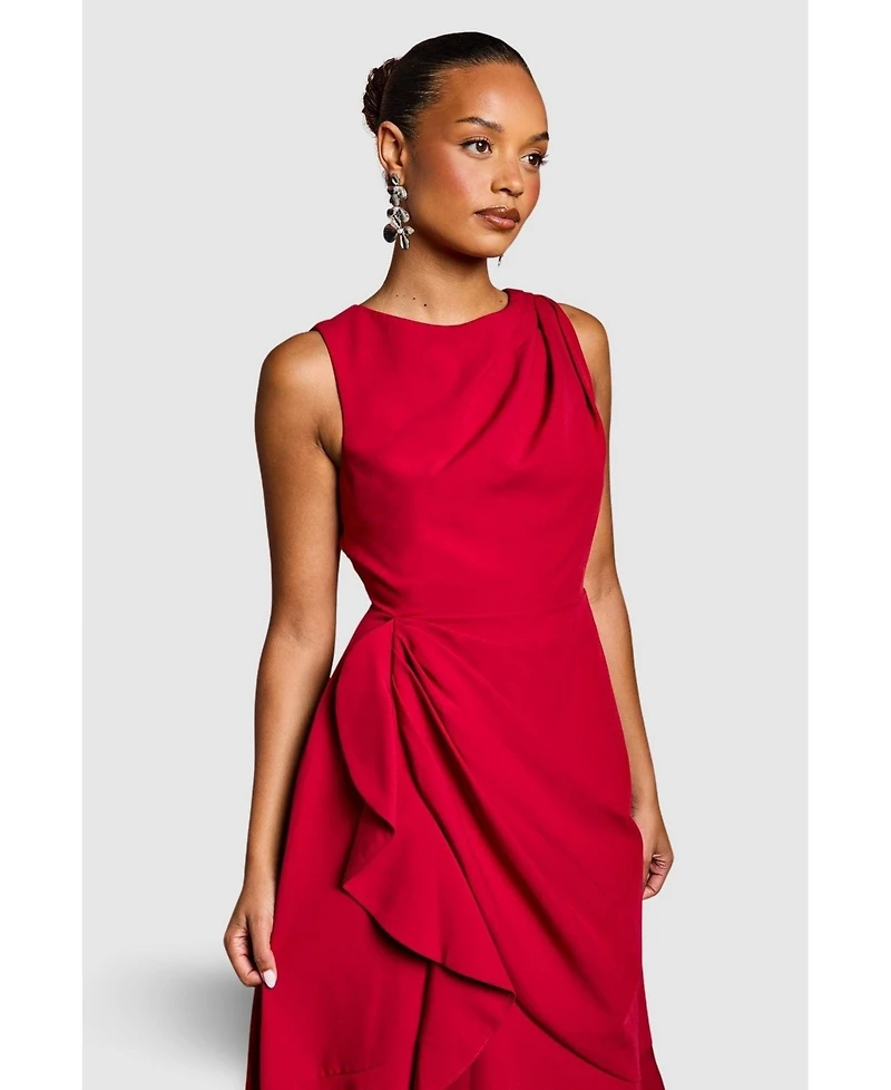 Coast Women's Crepe Ruffle Low Back Dress
