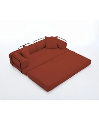 Streamdale Furniture 78.5" Folding Convertible Out Sleeper Sofa Bed, 5-in-1 Diy Combination Sofa