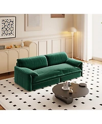 Streamdale Furniture 66" Queen Pull Out Sofa Bed with Storage, 3-in-1 Convertible Velvet Loveseat Sleeper