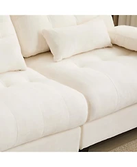Streamdale Furniture Streamdale 67" Loveseat - Adjustable Backrest, 350lb Capacity, Chenille Fabric, 2 Pillows
