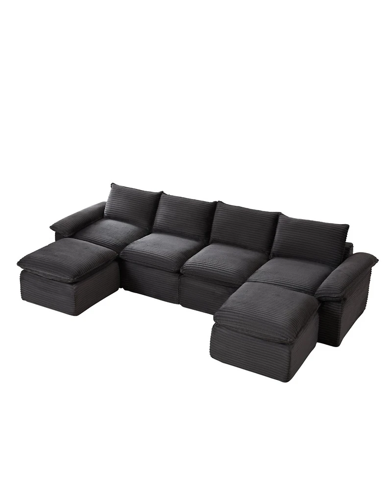 Streamdale Furniture Streamdale Modern corduroy cloud sofa, freely combined